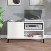 vidaXL Record Cabinet High Gloss White 84.5x38x48 cm Engineered Wood