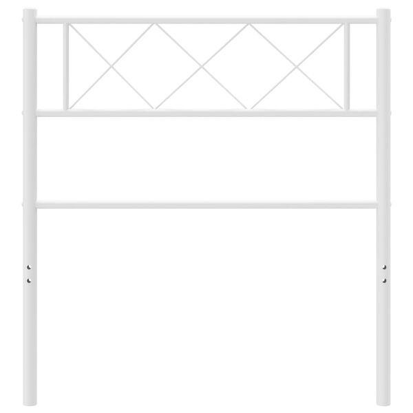 vidaXL Metal Replace Headboard White 75 cm