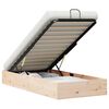 vidaXL Ottoman Bed Frame with Storage Natural 90 x 200 cm
