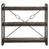 vidaXL 3-Tier Bookcase Black 90x30x80 cm Solid Mango Wood