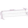 vidaXL Wall-mounted Shoe Racks 2 pcs 110x9x23 cm Solid Wood Pine