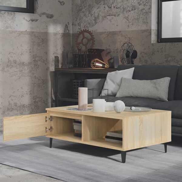 vidaXL Coffee Table Sonoma Oak 90x60x35 cm Engineered Wood