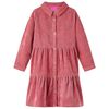 vidaXL Kids' Dress with Long Sleeves Corduroy Old Pink 92