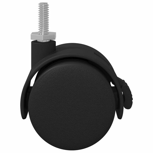 vidaXL Caster 2 pcs Black and Silver 40.1 x 40.1 x 37.8 mm Iron and PP