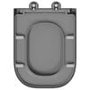 vidaXL Toilet Seat Grey 47.5 x 35 x 3.6 cm Duroplast