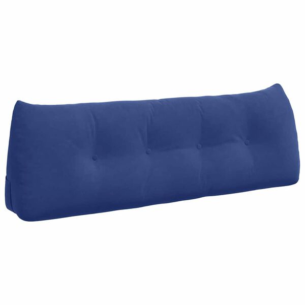 vidaXL Back Pillow Police Blue 140 x 24 x 50 cm Velvet