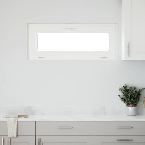 vidaXL Basement Window RISOR 100x40 cm Tilt 2 Glazing White