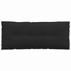 vidaXL Back Pillow Black 120 x 50 cm Microfibre Fabric