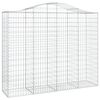 vidaXL Arched Gabion Baskets 13 pcs 200x50x160/180 cm Galvanised Iron
