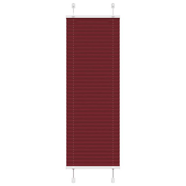 vidaXL Pleated Blind Bordeaux Red 45x150 cm Fabric Width 44.4 cm Polyester