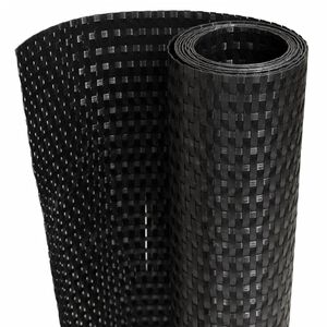 vidaXL Balcony Screens 5 pcs Black 255x19 cm Poly Rattan