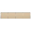 vidaXL Planter Ivory 385 x 50 x 77 cm Galvanised Steel