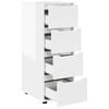 vidaXL Storage Cabinet High Gloss White 40 x 48 x 105 cm