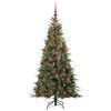 vidaXL Artificial Hinged Christmas Tree Green 180 cm PE and PVC
