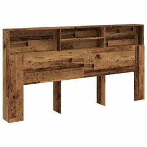 vidaXL Headboard Cabinet Old Wood 200x19x103,5 cm Engineered Wood