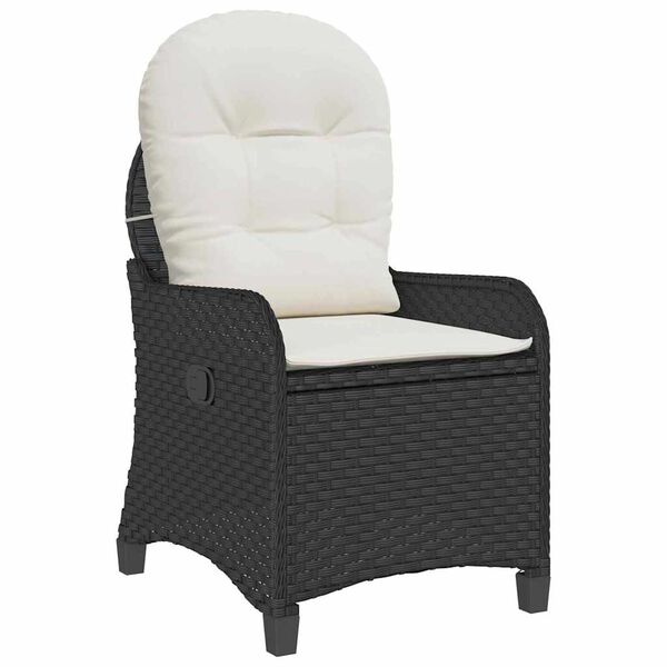 vidaXL Recliner Chair Black 56 x 66 x 95cm Poly Rattan