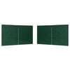 vidaXL Party Tent Sidewall 2 pcs Green 400 x 195 cm PE and Steel