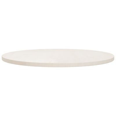 vidaXL Table Top White Ø80x2.5 cm Solid Wood Pine