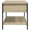 vidaXL Coffee Table Sonoma Oak 100x50x50 cm Engineered Wood and Metal
