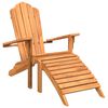 vidaXL Garden Adirondack Chair with Footrest Solid Wood Teak