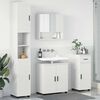 vidaXL Bathroom Furniture Set 4 pcs White Engineered wood & Metal