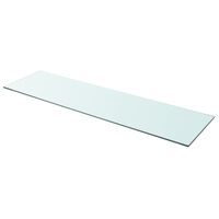 vidaXL Shelf Panel Glass Clear 110x30 cm