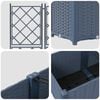 vidaXL Garden Planter 2 pcs Grey 80 x 40 x 143 cm Plastic
