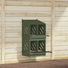 vidaXL Chicken Nesting Box with 4 Compartments Olive Green Metal