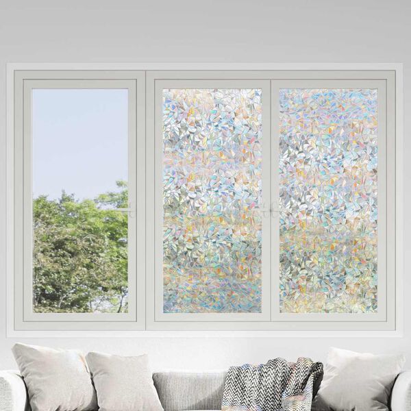 vidaXL Window Films 3 pcs Frosted 3D Rainbow Pattern PVC