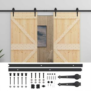 vidaXL Sliding Door 2 pcs 80 x 210 cm Solid Pine Wood