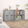 vidaXL Sideboards 2 pcs Grey Sonoma 60x30x70 cm Engineered Wood