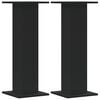 vidaXL Speaker Stands 2 pcs Black 30x30x80 cm Engineered Wood