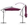 vidaXL Cantilever Banana Parasol Bordeaux red 249 x 249 x 250 cm