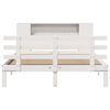 vidaXL Bookcase Bed without Mattress White 140x190cm Solid Wood Pine