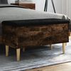 vidaXL Storage Bench Smoked Oak 82x42x46 cm Engineered Wood
