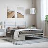 vidaXL Metal Bed Frame without Mattress with Headboard White 150x200cm