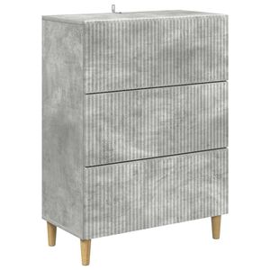 vidaXL Drawer Cabinet Concrete Grey 66 x 34.5 x 90 cm Engineered Wood