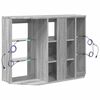 vidaXL Corner LED TV Cabinet Grey Sonoma 100x40x68cm Engineered Wood