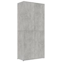 vidaXL Shoe Cabinet Concrete Grey 80x39x178 cm Engineered Wood