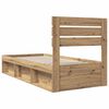 vidaXL Bed Frame Artisian Oak 90 x 190 cm Solid Pine Wood
