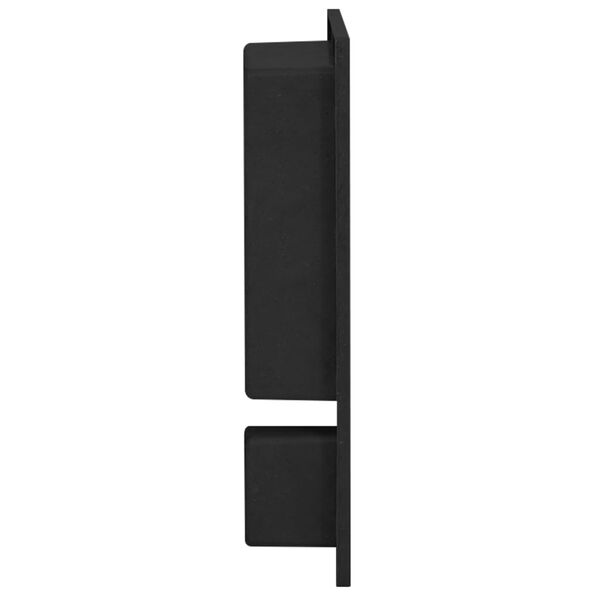 vidaXL Shower Niche with 2 Compartments Matt Black 41x51x10 cm