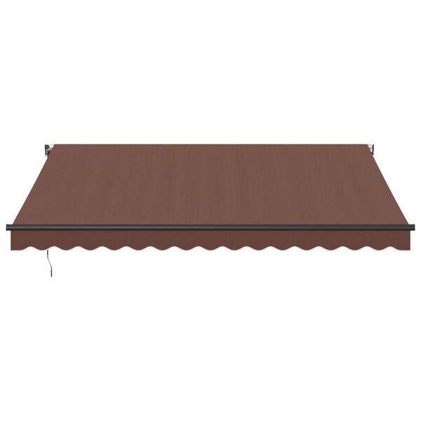 vidaXL Automatic Retractable Awning Brown 400x350 cm