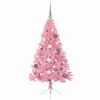 vidaXL Artificial Pre-lit Christmas Tree with 150 LEDs Pink 150 cm PVC