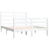 vidaXL Bed Frame without Mattress White Solid Wood Pine 140x190 cm