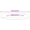vidaXL suitable for Flat Tree Ring Black &Oslash;40 / 70 cm Steel