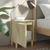 vidaXL Bed Cabinet with Solid Wood Legs Sonoma Oak 40x30x50 cm