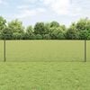 vidaXL Fence with Post Grey 0.6 x 25 m Steel and PVC