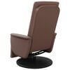 vidaXL Massage Recliner Chair with Footrest Brown Faux Leather