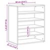 vidaXL Shoe Cabinet Grey Sonoma 60x35x70 cm Engineered Wood