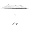 vidaXL Garden Parasol Sand 370 x 197 x 239 cm Powder-coated steel